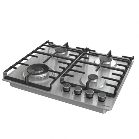 Gorenje | GW642ABX | Hob | Gas | Number of burners/cooking zones 4 | Rotary knobs | Stainless steel - 2